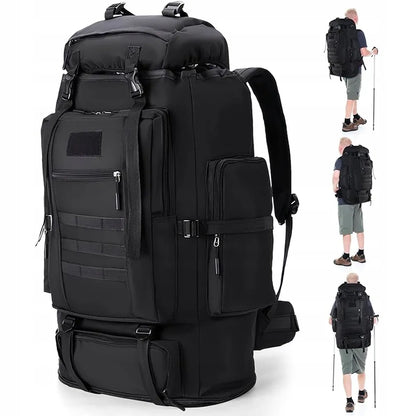 Taktinė kuprinė 70-100L – karinė, stovyklavimo, išgyvenimo ir bushcraft