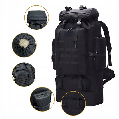 Taktinė kuprinė 70-100L – karinė, stovyklavimo, išgyvenimo ir bushcraft