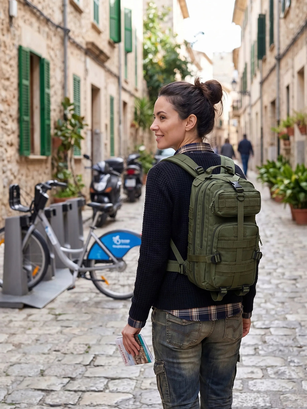 Taktinė turizmo kuprinė „Ulfur UF72611“, 20 l, žalia, 600D „Oxford“