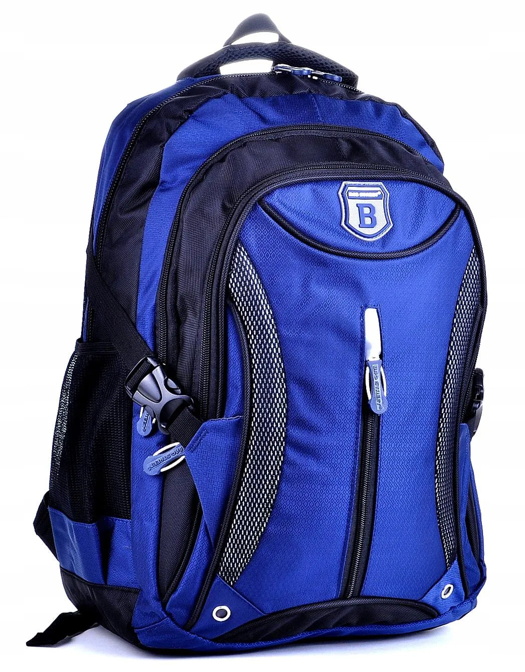 Tamsiai mėlynas juodas vyriškas kuprinės krepšys su 4 skyriais mokyklinis jaunimo Bag Street 15c