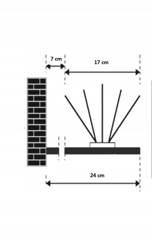 Tankūs platūs paukščių atbaidymo smaigai JACOPIC W160, 50 cm, apsauga iki 24 cm