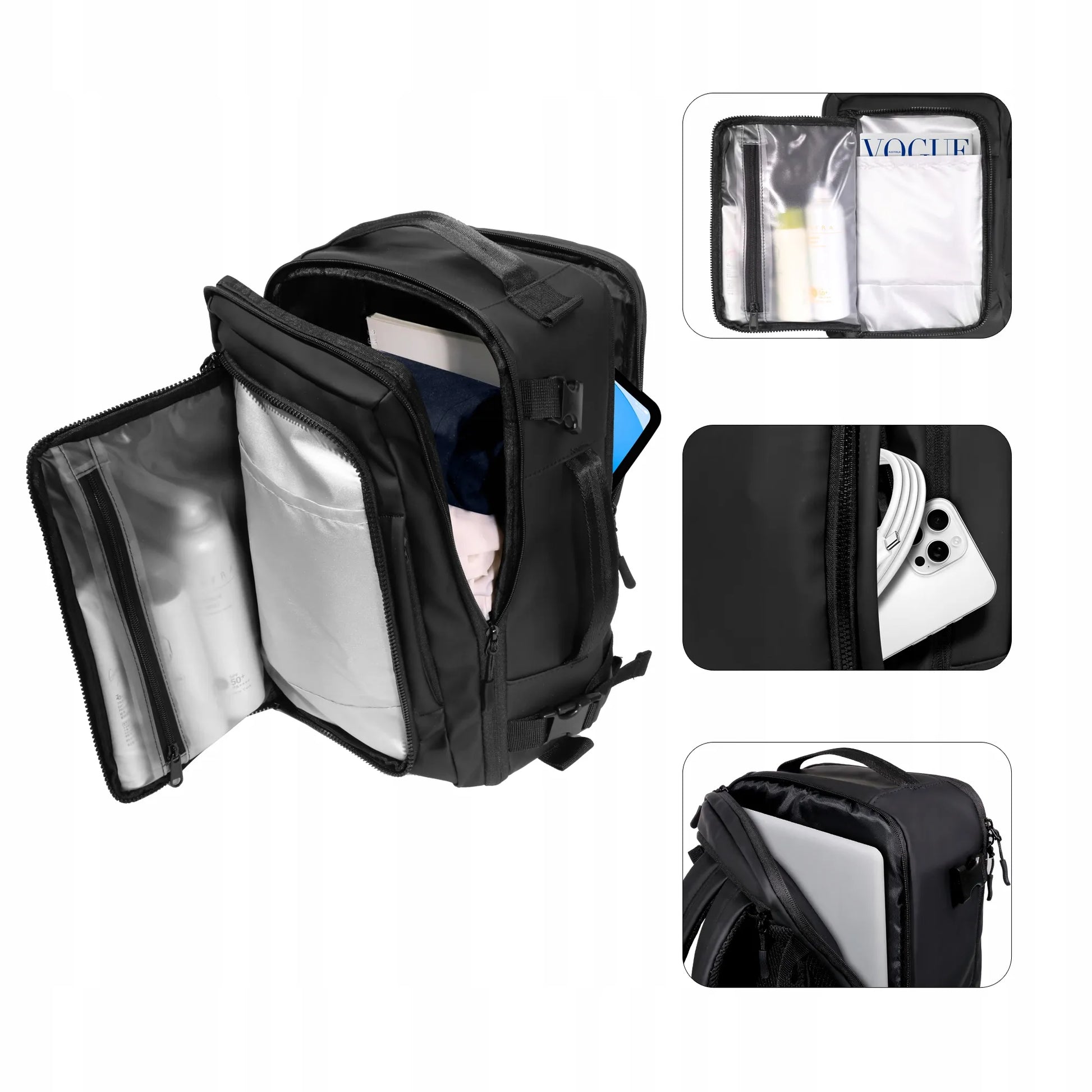 Tech-Protect Defender S50 kuprinė 40x20x25 lėktuvui, kelioninis rankinis bagažas