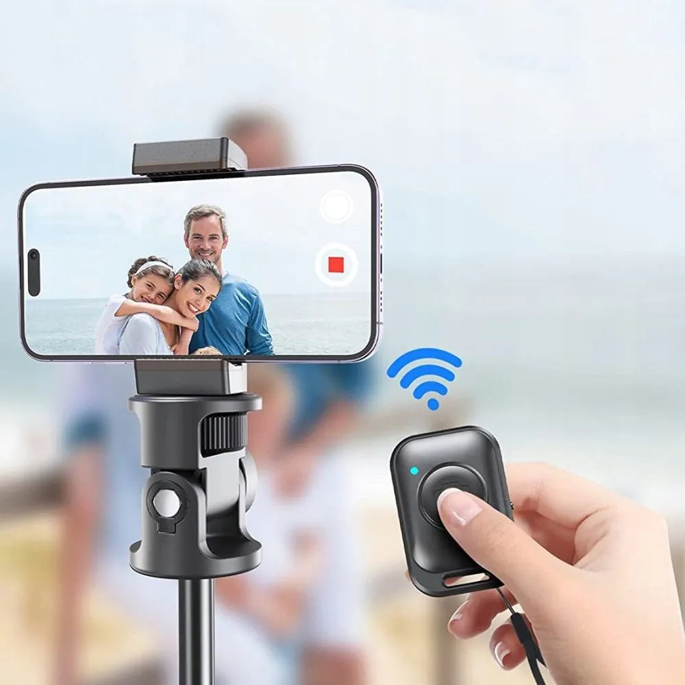 „Tech-Protect L03S“ asmenukių lazda-trikojis telefonui su „Bluetooth“ pulteliu, 150 cm, balta