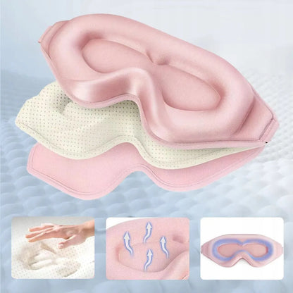 Tech-Protect Sleep Mask 3D užtemdanti miego kaukė, reguliuojama, šviesiai rožinė