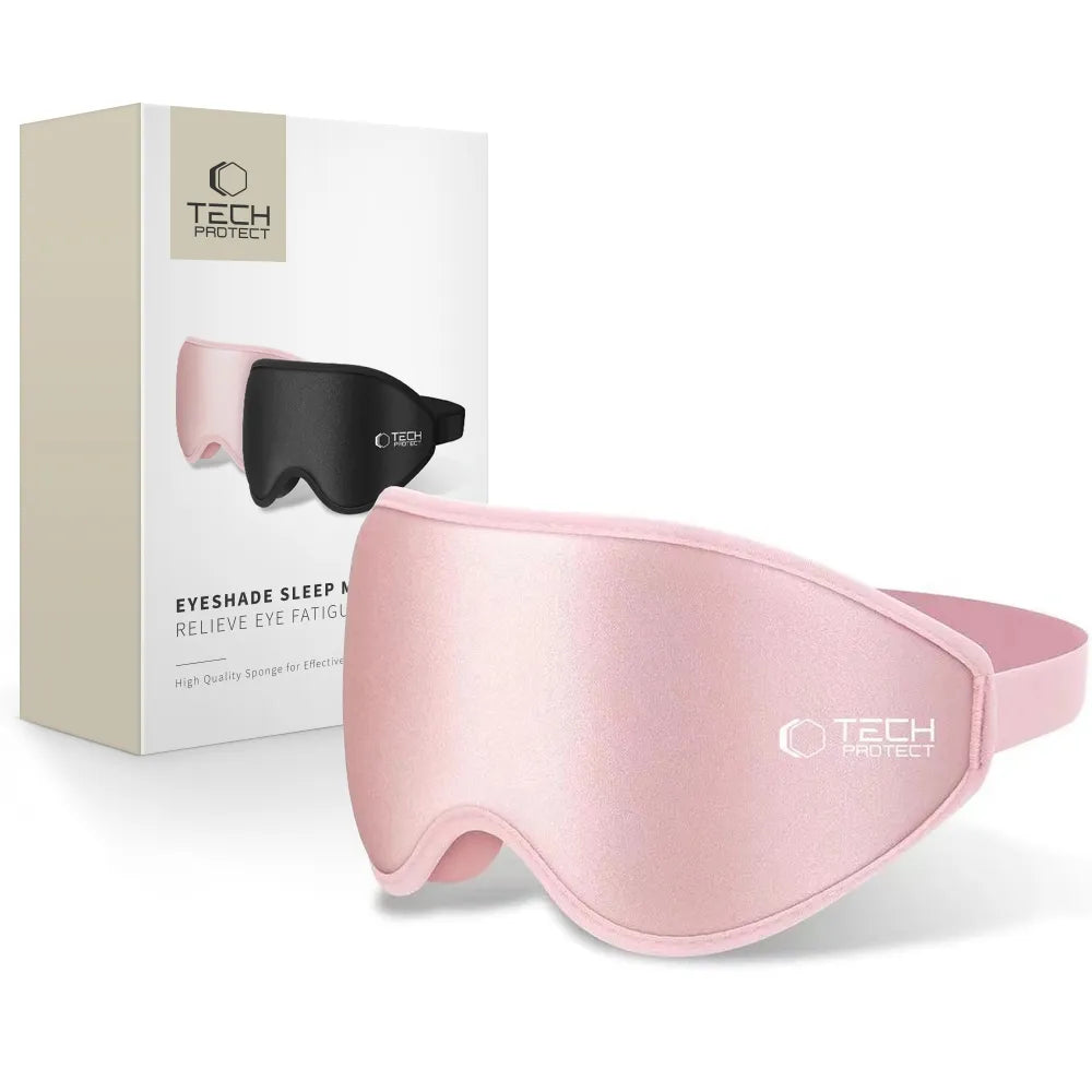 Tech-Protect Sleep Mask 3D užtemdanti miego kaukė, reguliuojama, šviesiai rožinė