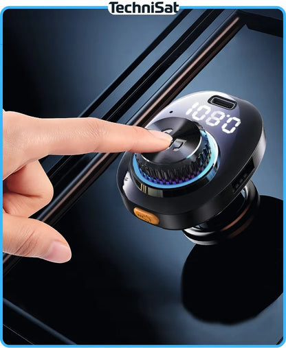 TechniSat DIGICAR 100 BT FM siųstuvas, laisvų rankų įranga Bluetooth 5.1 PD 20W