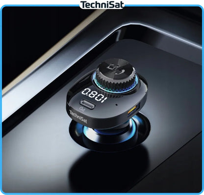 TechniSat DIGICAR 100 BT FM siųstuvas, laisvų rankų įranga Bluetooth 5.1 PD 20W