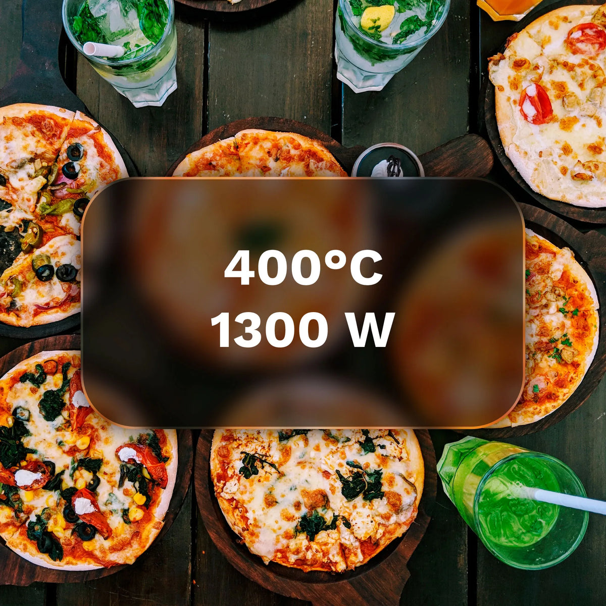 „Teesa Supreme+“ picos krosnelė, 400 °C, 1200 W, su akmeniu, langeliu ir 2 mentelėmis
