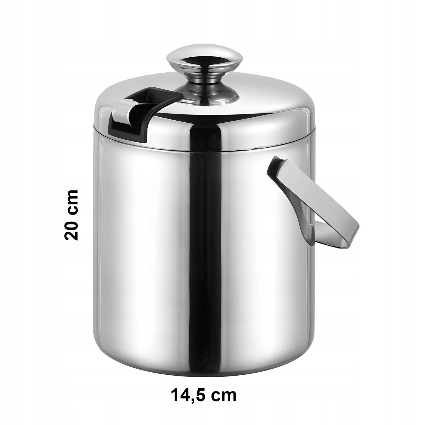 Terminis ledo kibirėlis COOLER ledukų talpykla 1,3l su dangteliu ir žnyplėmis
