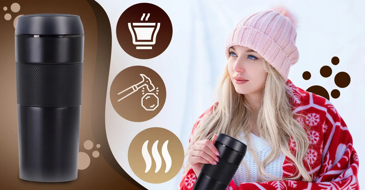 Terminis puodelis-termosas karštiems ir šaltiems gėrimams iki 24 val., sandarus, 400 ml, kavai ir arbatai