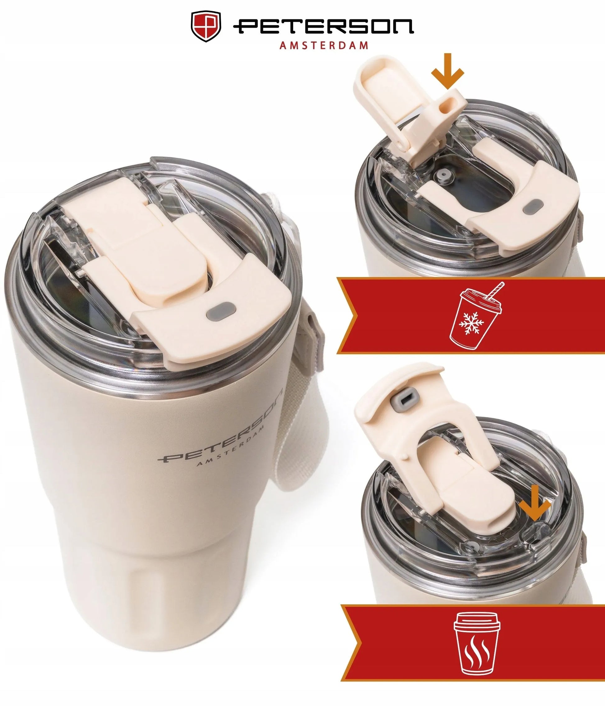 Terminis puodelis termosas kavai arbatai karštiems šaltiems gėrimams 600ml Peterson