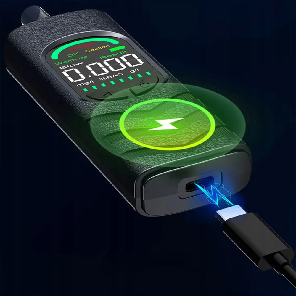 Tikslus elektrocheminis LCD alkotesteris XYF2025478 su 5 kandikliais