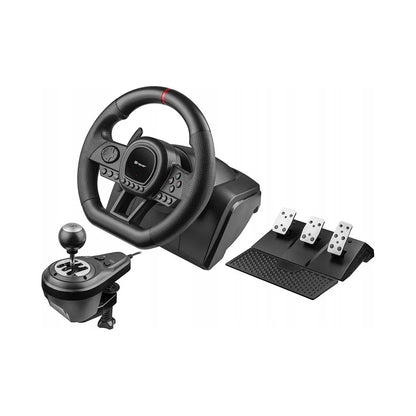 TRACER SimRacer lenktynių vairas su pedalais ir pavarų perjungimo svirtimi, skirtas PC, PS4, Xbox One