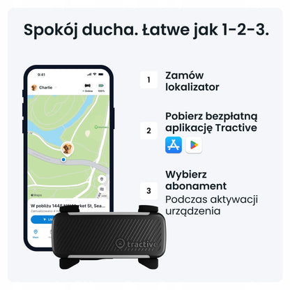 Tractive GPS & Health Dog 6 GPS lokatorius šunims – juodas