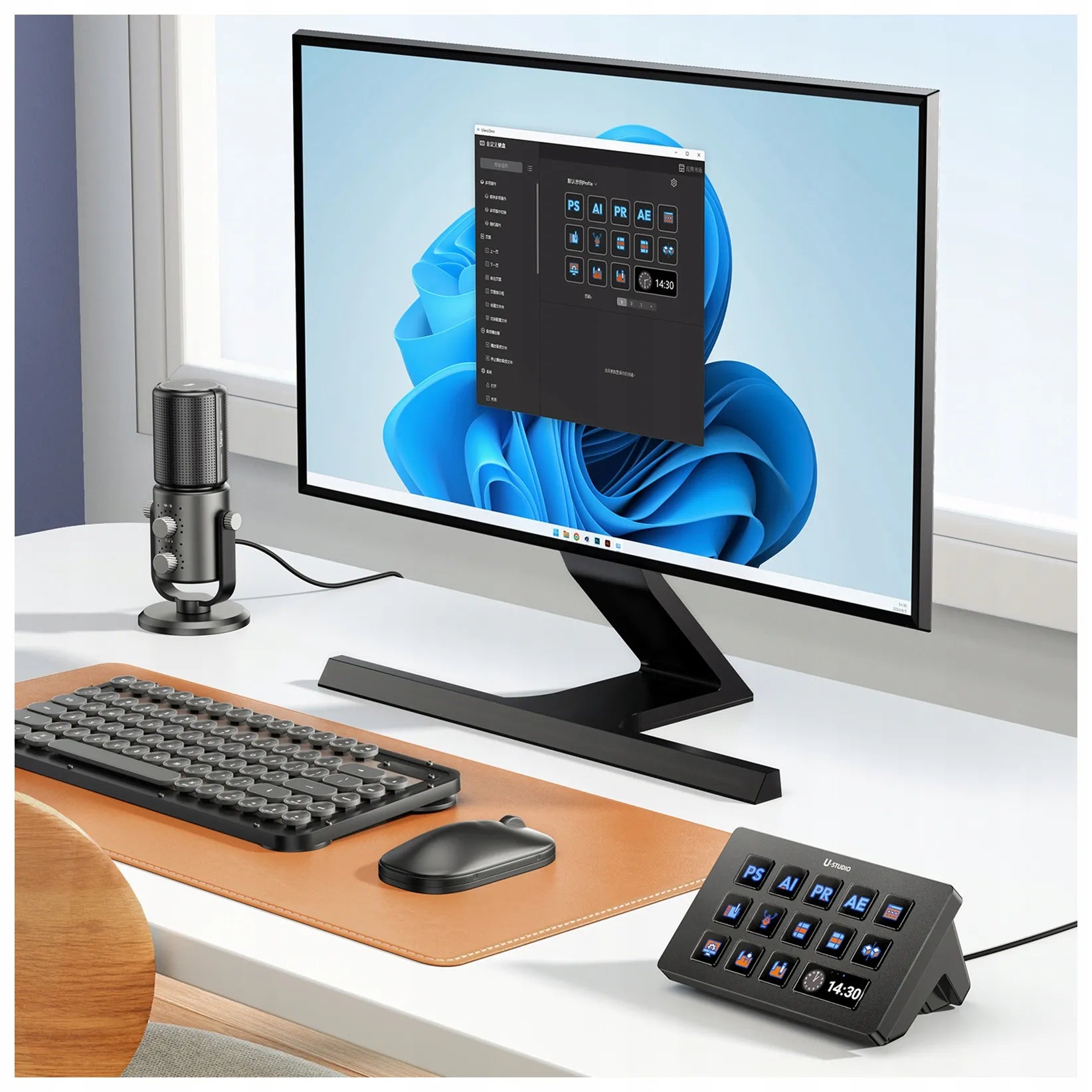 Transliacijos valdymo konsolė studijai ULANZI D200 Stream Deck su 14 klavišų