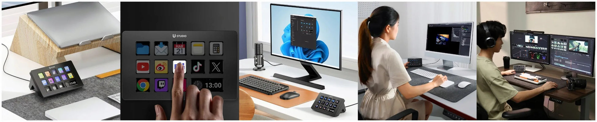 Transliacijos valdymo konsolė studijai ULANZI D200 Stream Deck su 14 klavišų