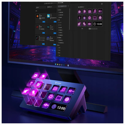 Transliacijos valdymo konsolė studijai ULANZI D200 Stream Deck su 14 klavišų
