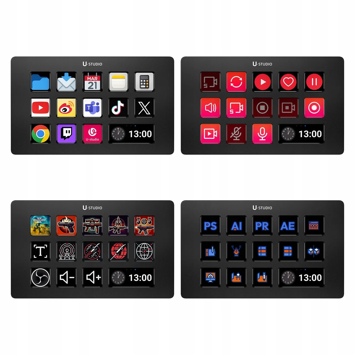 Transliacijos valdymo konsolė studijai ULANZI D200 Stream Deck su 14 klavišų