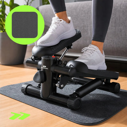 Treniruoklis steperis Scoopes BodyStep su pasipriešinimo gumomis, LCD ekranu ir kilimėliu, 100 kg