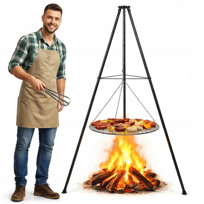 Trijkojis su grotelėmis sodo ugniakurams 50 cm 152 cm