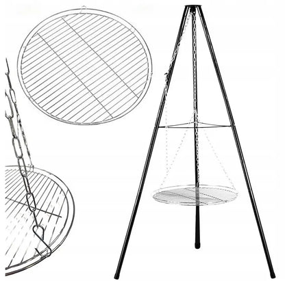 Trijkojis su grotelėmis sodo ugniakurams 50 cm 152 cm