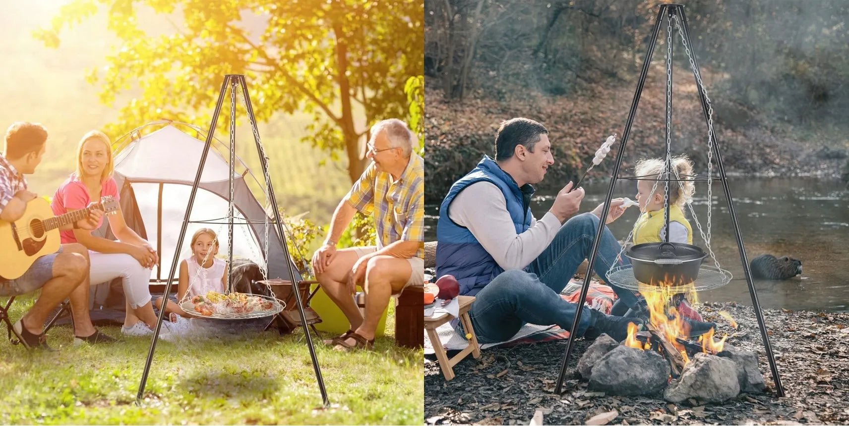 Trijkojis su grotelėmis sodo ugniakurams 50 cm 152 cm