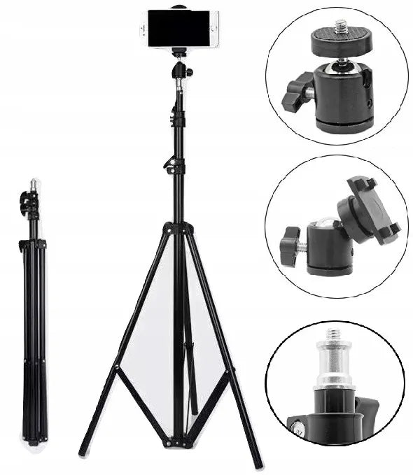Trikojis stovas laikiklis fotoaparatui telefonui videoblogui 72-210cm AUKŠTAS MAX 210 CM