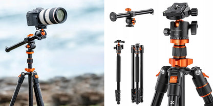 Trikojis su lenkiama kolona 230 cm 10 kg + monopodas K&F T254A7 + galvutė BH-28L