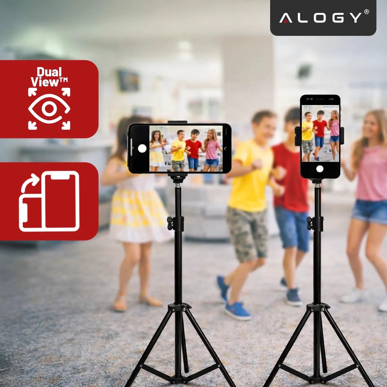 Tripod stovas telefonui su laikikliu aukštas fotografijos rinkinys