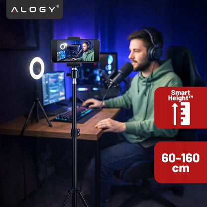 Tripod stovas telefonui su laikikliu aukštas fotografijos rinkinys