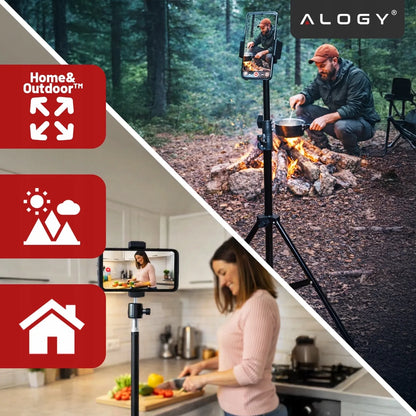 Tripod stovas telefonui su laikikliu aukštas fotografijos rinkinys