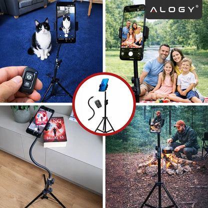 Tripod stovas telefonui su laikikliu aukštas fotografijos rinkinys