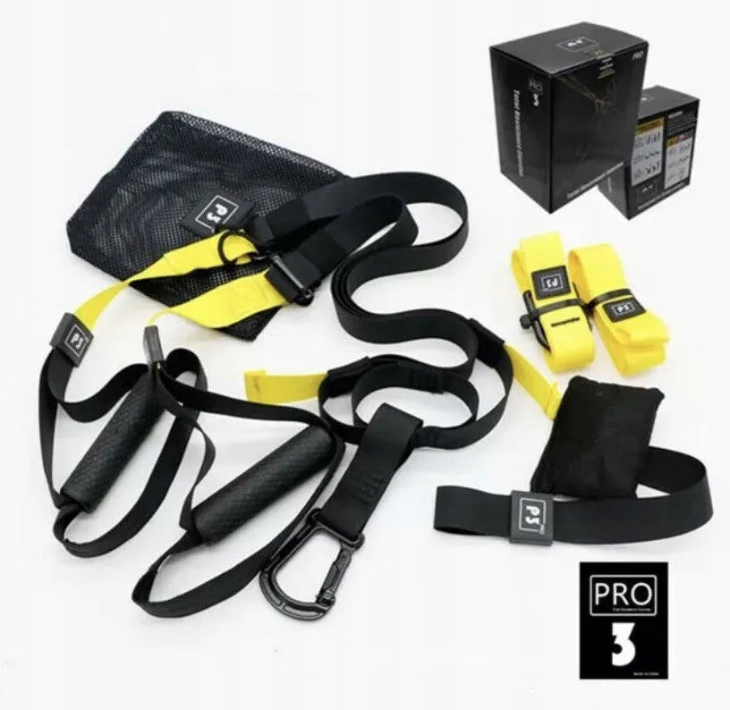 TRX pasai treniruotėms MuscleForge P3-3, pakabinami diržai su durų laikikliu