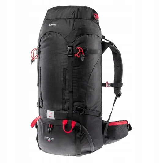 Turistinė kuprinė Hi-Tec STONE 75, 75 l, juoda / HIGH RISK RED