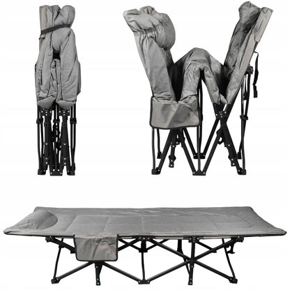 Turistinė lova GOLIAT 190x68cm sulankstoma patogi lauko gultas