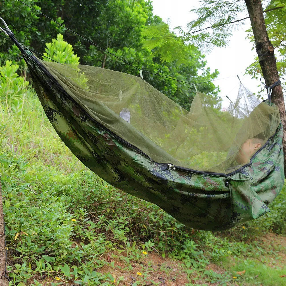 Turistinis hamakas su tinkleliu nuo uodų „Survival“