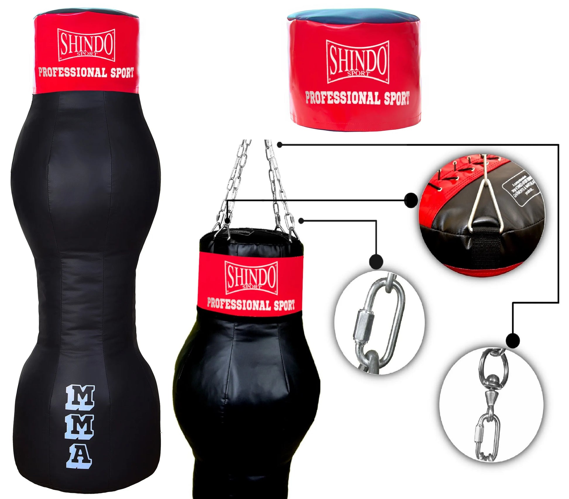 Tuščias MMA bokso treniruočių maišas 130 cm