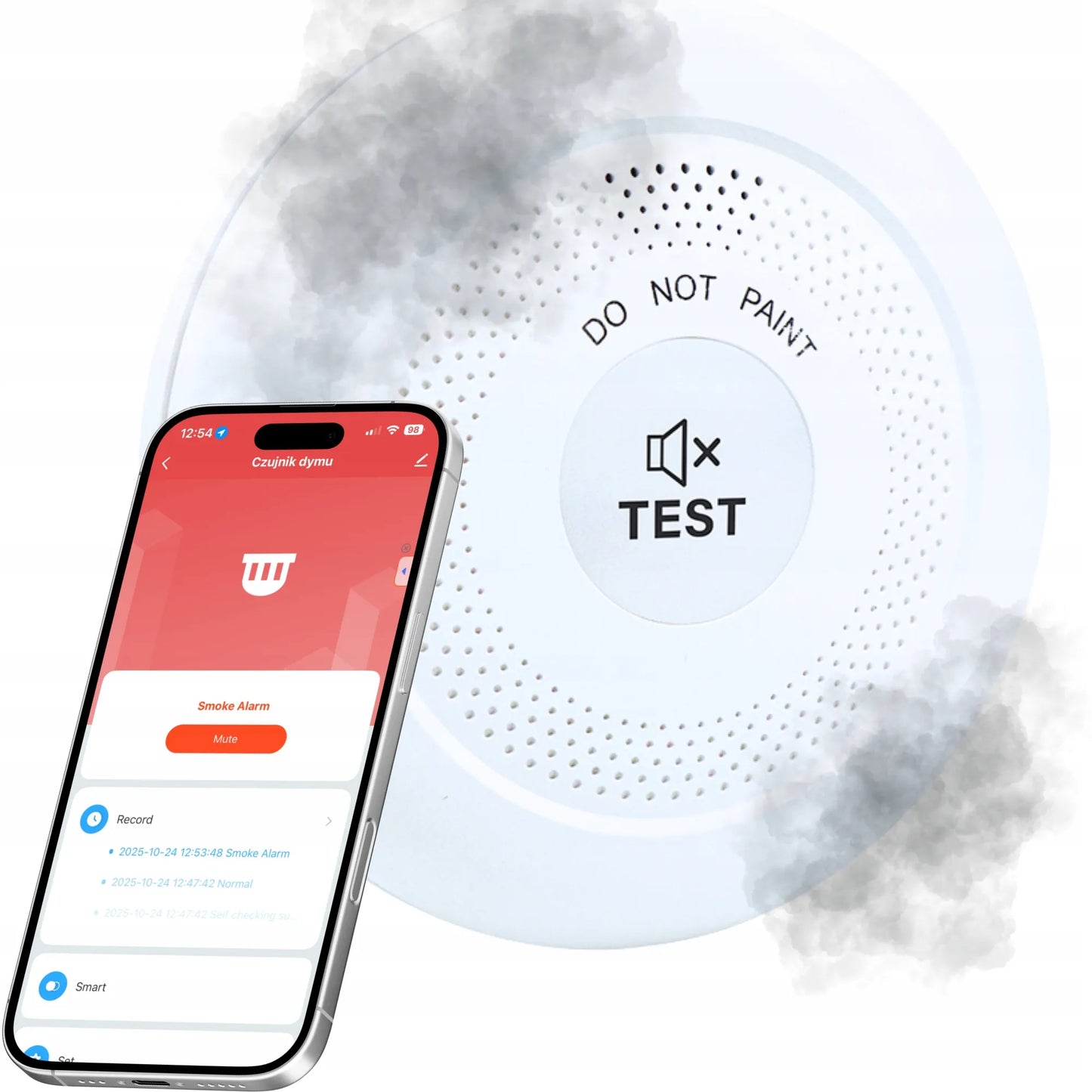 TUYA DŪMŲ DETEKTORIUS, GALIOJA IKI 2035-11-07, PRIEŠGAISRINĖS SIGNALIZACIJOS ĮRENGINYS, „Wi‑Fi“, PROGRAMĖLĖ