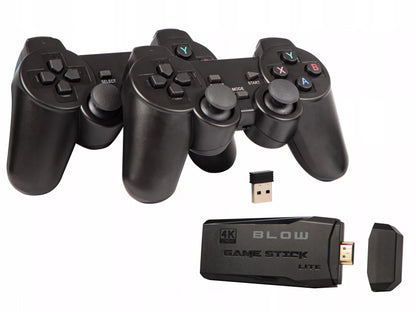 TV mini retro žaidimų konsolė HDMI belaidė su dviem pulteliais 2073 žaidimai