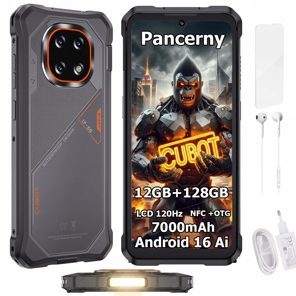 Tvirtas karinis išmanusis telefonas CUBOT KING KONG ES5 12/128GB NFC DUAL SIM LTE