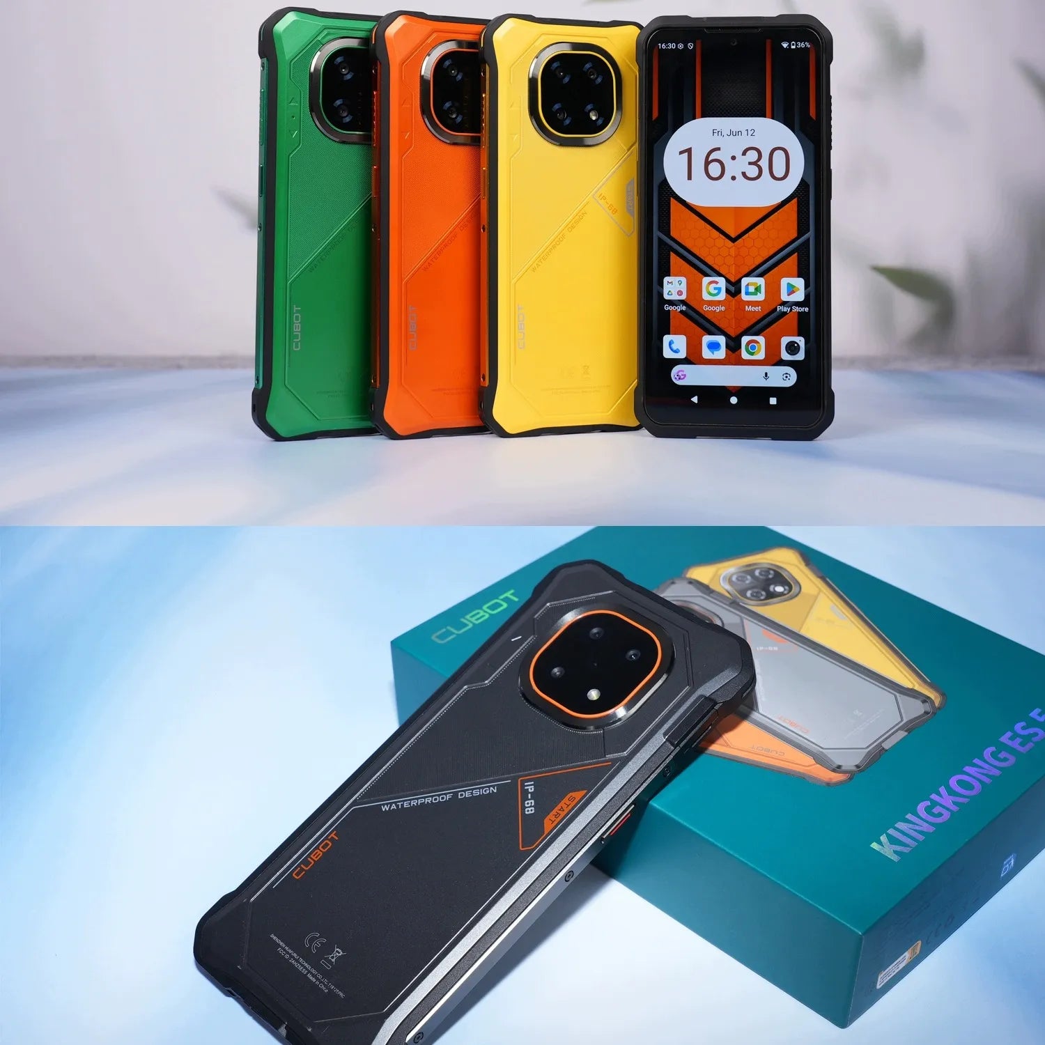 Tvirtas karinis išmanusis telefonas CUBOT KING KONG ES5 12/128GB NFC DUAL SIM LTE