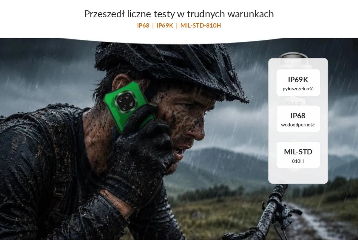 Tvirtas karinis išmanusis telefonas CUBOT KingKong ES5 12/128GB NFC DUAL SIM LTE