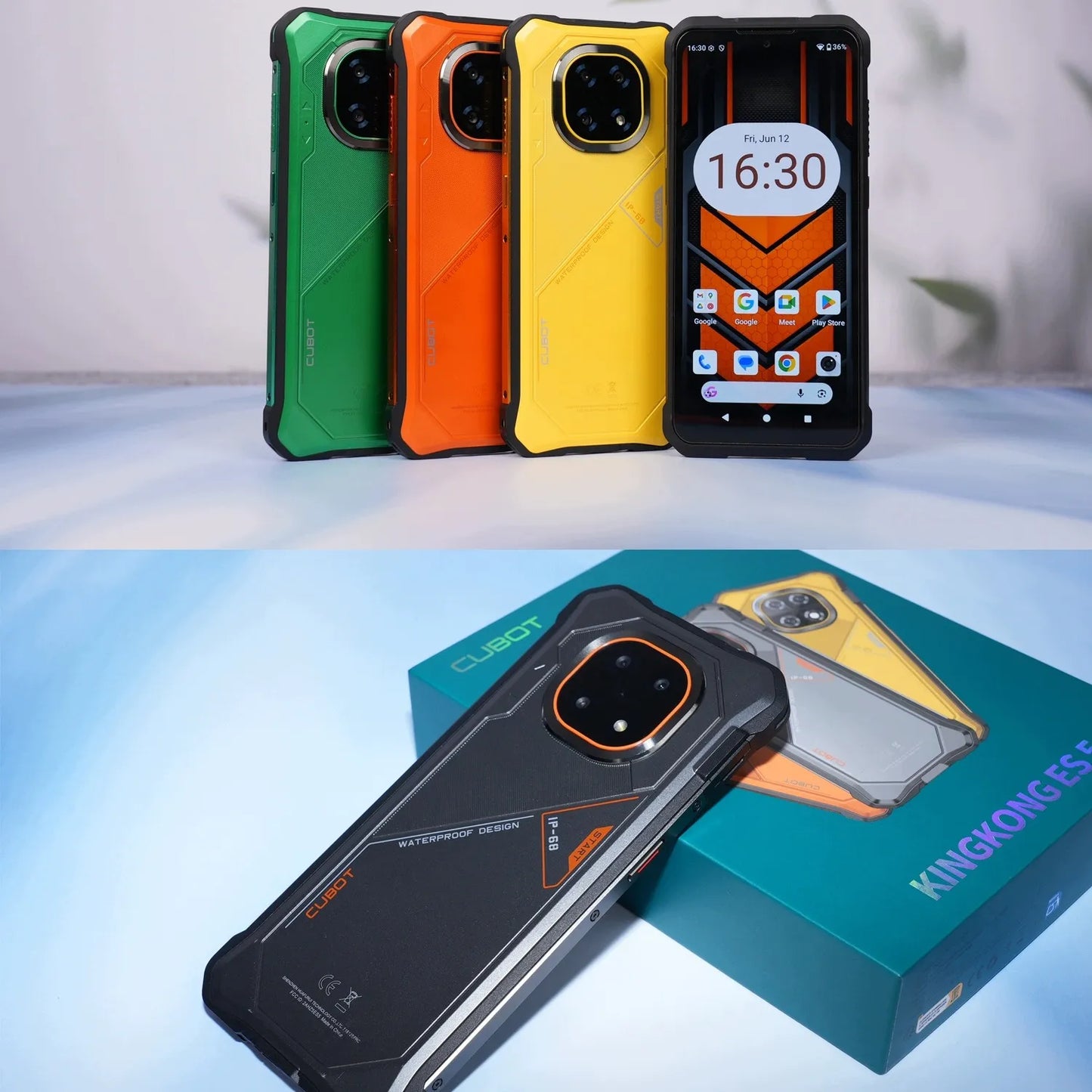 Tvirtas karinis išmanusis telefonas CUBOT KingKong ES5 12/128GB NFC DUAL SIM LTE