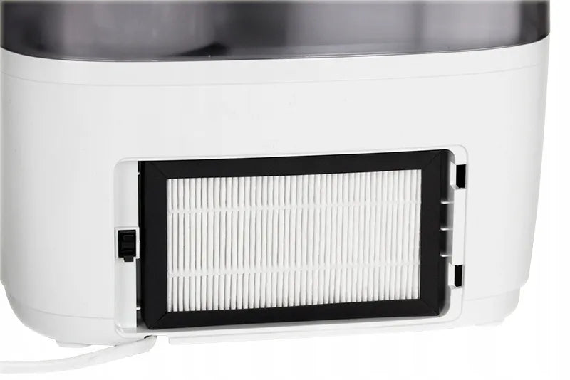 Ultragarsinis oro drėkintuvas su HEPA filtru, UV sterilizacija ir pulteliu