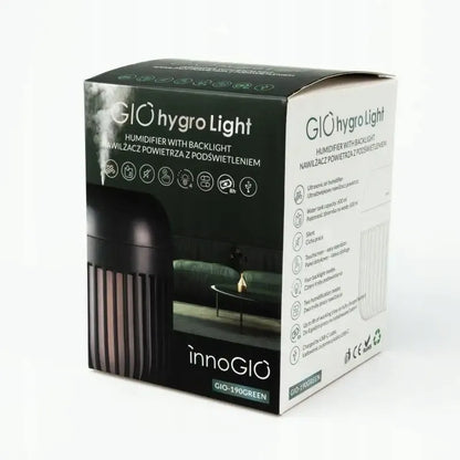 Ultragarso oro drėkintuvas su apšvietimu, žalias, InnoGIO GIOHYGRO LIGHT GIO-190