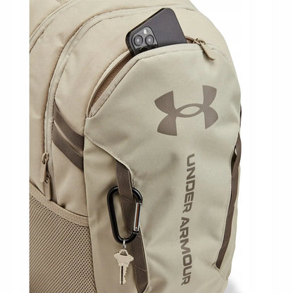 Under Armour Hustle 6.0 unisex sportinė kuprinė, smėlio spalvos