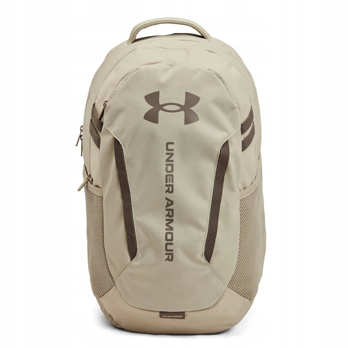 Under Armour Hustle 6.0 unisex sportinė kuprinė, smėlio spalvos