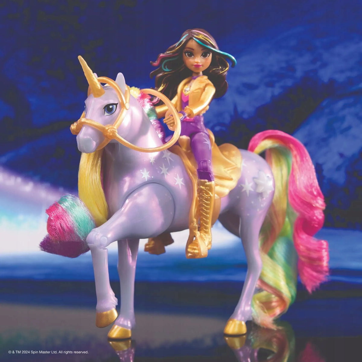 „Unicorn Academy“ rinkinys: lėlė Sophia ir šviečiantis vienaragis Wildstar
