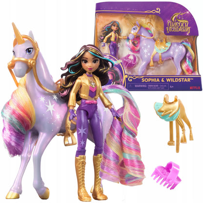 „Unicorn Academy“ rinkinys: Sophia lėlė ir Wildstar vienaragis