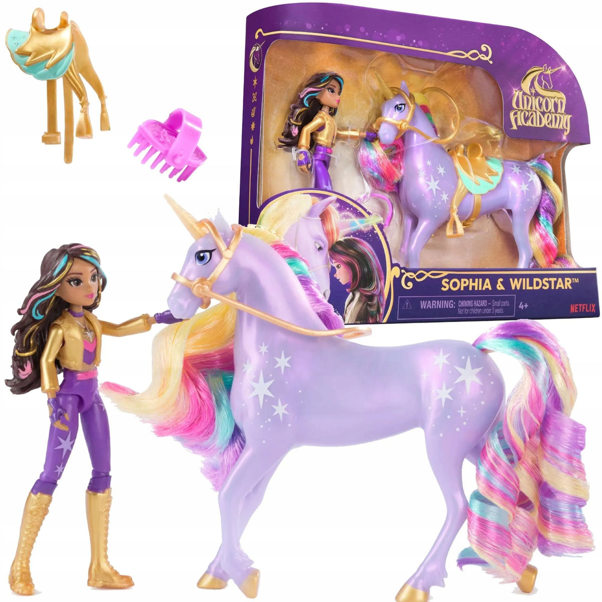 „Unicorn Academy“ rinkinys: Sophia lėlė ir Wildstar vienaragis